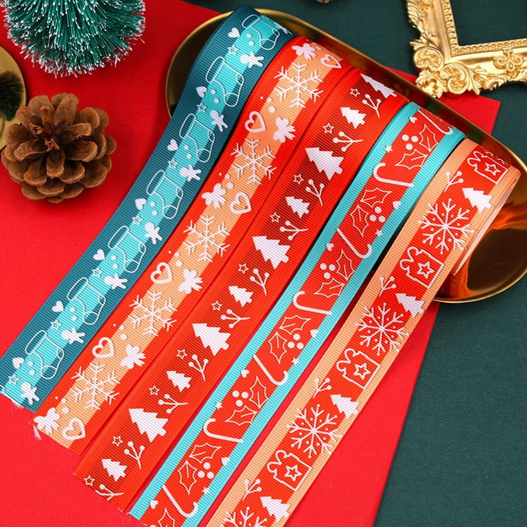 Travelwant Christmas Ribbon for Gifts, Grosgrain Satin Fabric