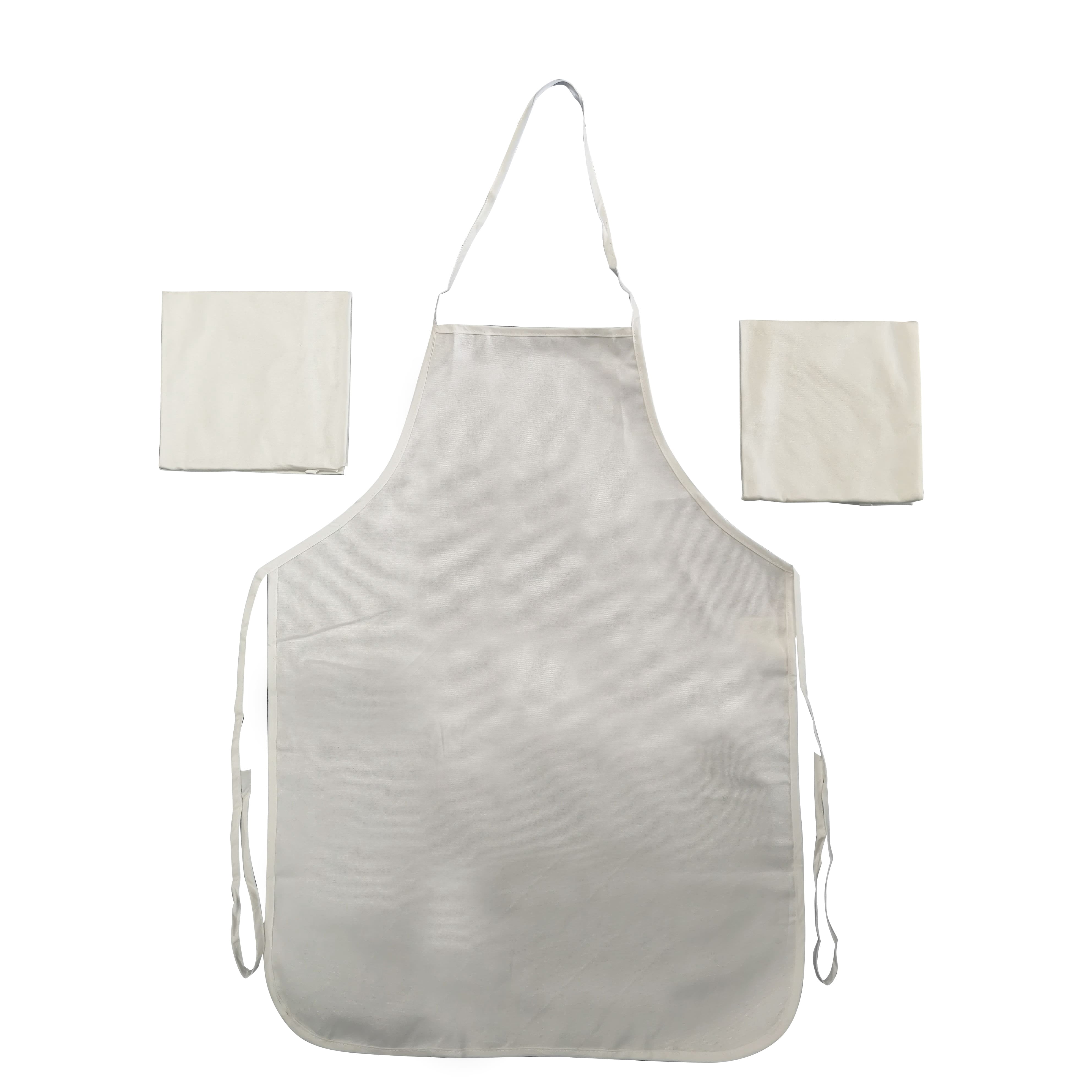6 Packs: 3 ct. (18 total) Adult White Aprons by Make Market