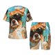 thumbnail image 1 of Fotbe Funny Swimming Chihuahua Pijama Estampada de 2 Piezas para Niños – Ropa de Dormir de Manga Corta Cómoda para Niños y Niñas, Camiseta y Shorts de Algodón-Small, 1 of 6