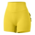 thumbnail image 5 of Cargo Shorts Women, Comdrip Booty Shorts for Women Fashion Solid Scrunch Butt Shorts Cargo Workout Biker Gym Bottoms Shorts for Women Yellow S, 5 of 7