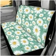 thumbnail image 3 of Pzuqiu Daisy Automobile Interior Sets Car Front Rear Seat Cover Steering Wheel Seat Belt Headrest Center Console Cushion Pad Keychain Coaster 14 Pcs Full Set Covers All Weather Use, 3 of 7