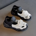 thumbnail image 5 of GiLiling Kids Closed-Toe Sport Sandals, Breathable Mesh Synthetic Upper Dual Adjustable Straps, Non-Slip Thick Sole Outdoor Summer Footwear (Black, 4-4.5 Years), 5 of 7
