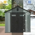 thumbnail image 6 of TOTAL Outdoor 8x12 FT Resin Storage Shed, Lockable, Waterproof Outdoor Shed with Windows & Vents, Heavy-Duty Plastic Tool Storage for Patio Furniture, Lawn Mower, and Bikes, 6 of 8