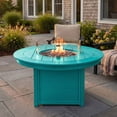 thumbnail image 3 of WestinTrends Helios 47" Modern Outdoor 55,000 BTU Patio Propane Round Fire Pit Table (Rocks Not Included), Turquoise, 3 of 15