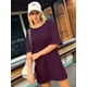 thumbnail image 4 of Vestido tipo camiseta Yousify Summer 2025 casual de algodón holgado para mujer, 4 of 6