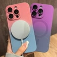 thumbnail image 3 of ELEHOLD Magnetic iPhone 14 Pro Case Compatible with MagSafe, Cute Gradient Bi-Color Case for Women Men, Soft TPU Shockproof Slim Cover with Camera Lens Protector for iPhone 14 Pro,Pink Blue, 3 of 6