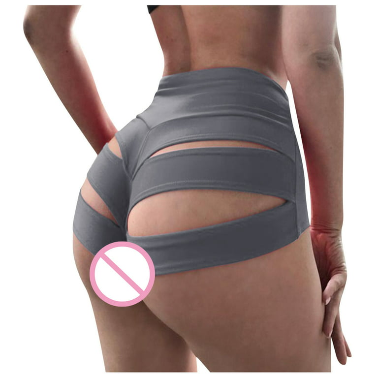 amousa Underwear Women's Sexy Low Waist Beautiful Butt Hollow Out Sexy Half  Pack Butt Underpants