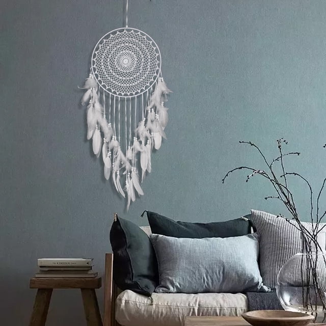 Dormitorio adultos atrapasueños decoración de pared colgante de pared grande con cuentas de madera adorno de decoración del hogar