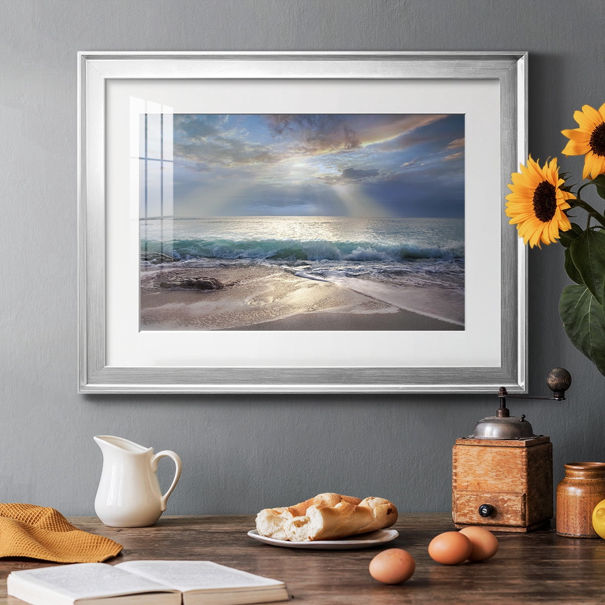 Aqua Blue Morning Premium Framed Print - Ready to Hang