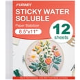 thumbnail image 1 of Estabilizador de bordado soluble en agua FURWEY 12 piezas, 8.5 x 11 pulgadas, 1 of 8