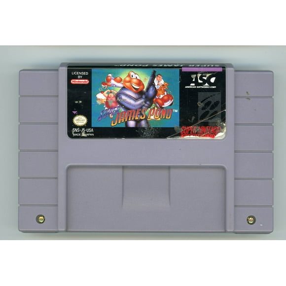 1991 Super James Pond SNES Video Game Cartridge