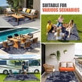 thumbnail image 3 of Navy Blue Coastal Outdoor Rug 3x5 Ft, Non Slip Washable Area Rug, Starfish Coral Summer Beach Ocean Patio Rugs Carpet Runner, Large Floor Mat for Indoor/Outdoor Deck Porch Camping, 3 of 8