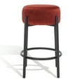 thumbnail image 2 of SAFAVIEH Couture Paisleigh Round Backless Counter Stool, Rust/Black, 2 of 10