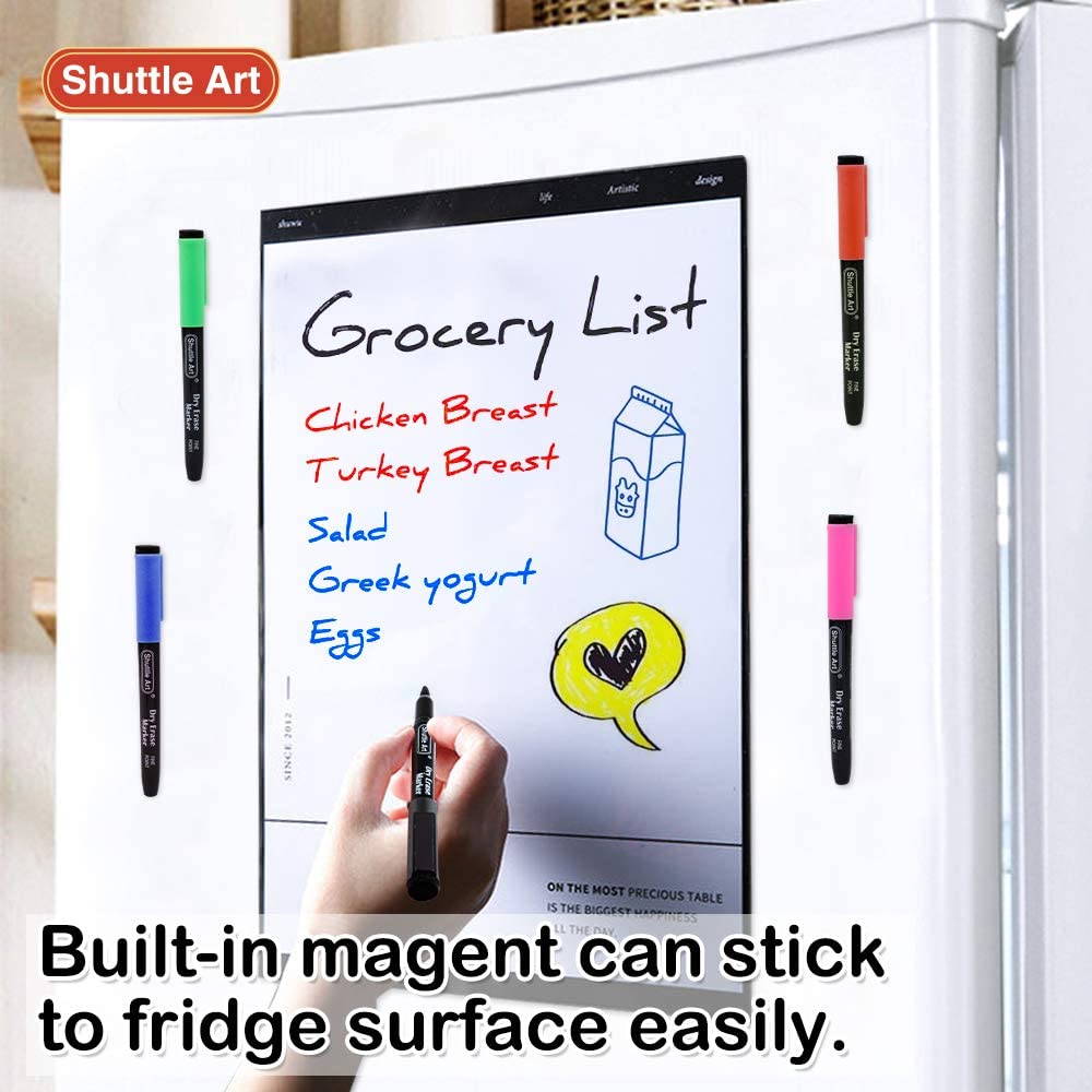 Shuttle Art Dry Erase Markers, 15 Colors, Fine Tip photo 6