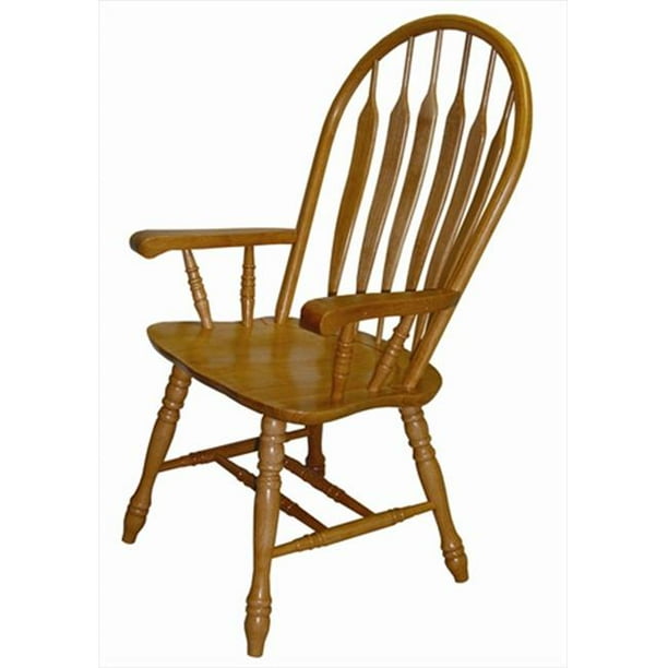 Sunset Trading Comfort Dining Arm Chair in Light Oak