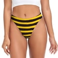 thumbnail image 1 of Fotbe Bee Stripe Tanga Sin Costuras para Mujer con Estampado – Panties Invisibles, Transpirables y Cómodos para Uso Diario-Large, 1 of 6