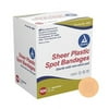 Dynarex 3607, Dynarex® Adhesive Spot Bandage, Plastic, Tan, 100/Box (575256_BX)