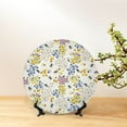 thumbnail image 6 of Easygdp Wildflower Honeybee Bone China Decorative Plate Ceramic Dinner Plates Art Crafts with Display Stand-6in, 6 of 6