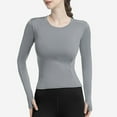 thumbnail image 5 of Under 10 dollars! Women's Long Sleeve Athletic Compression Shirt Stretch Slim Fit Yoga Running T-Shirt/Top for Gym Training Fitness, 5 of 6