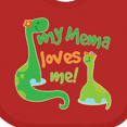 thumbnail image 4 of Inktastic My Mema Loves Me Grandson Dinosaur Boys Baby Bib, 4 of 4