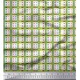 thumbnail image 3 of Soimoi Polyester Crepe Fabric Geometric Check Print Fabric by The Yard 52 Inch Wide, 3 of 3
