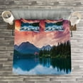 thumbnail image 3 of Ambesonne Outdoor Quilted Bedspread Set 3 Pcs, National Park Slovakia, Queen Size, Multicolor, 3 of 3