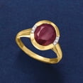 thumbnail image 4 of Ross-Simons 5.00 Carat Ruby Ring With Diamond Accents in 14kt Yellow Gold, Women's, Adult, 4 of 6