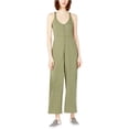 thumbnail image 1 of Project 28 Womens Solid Button-Up Jumpsuit, Verde, Small, 1 of 2