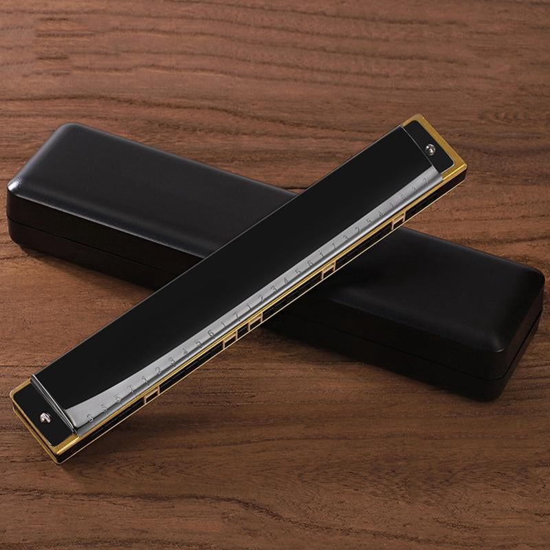 CEORPER Harmonica for Key of Polyphonic C 28 Hole with for Case for Professional Player