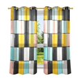 thumbnail image 6 of Yayeee Window Curtains Light Filtering 63"x42" Grommet Panel Pair Home Living Room Decor, Yellow Checkered Pattern, 6 of 7