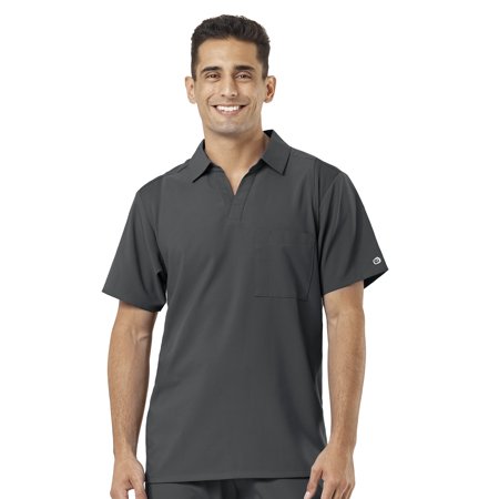 

WonderWink W123 Polo Collar Scrub Top for Men with Performance Panels