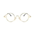 thumbnail image 4 of 3 Pairs of 40mm Creative Small Round Gold Reading Glasses Presbyopic Glasses Steampunk Fashion Retro Metal Readers +1.00, 4 of 6