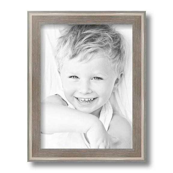 ArtToFrames 9" x 12" Contrast Light Grey Picture Frame, 9x12 inch Gray Wood Poster Frame (WOM-4929)