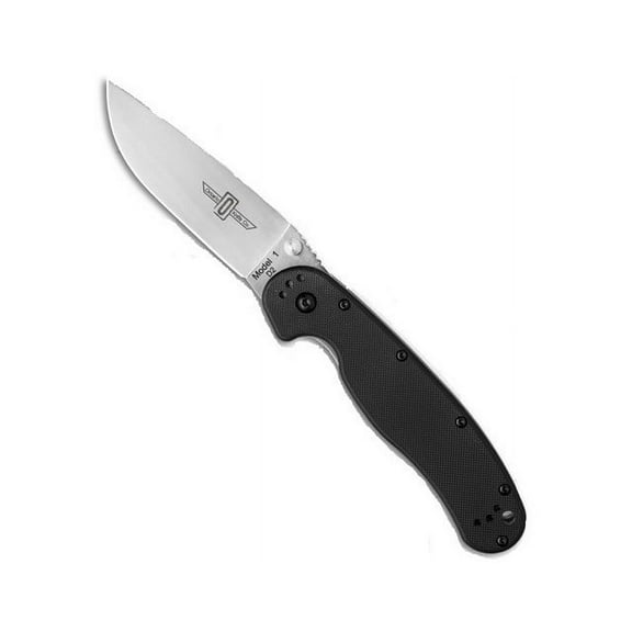Ontario 8867CF Linerlock Black Stainless Steel Drop Folding Knife