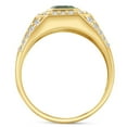 thumbnail image 3 of Pompeii 4 1/2Ct Emerald & Diamond Men's Ring 10k Yellow Gold Lab Grown (F/G,VS2-SI1), 3 of 5