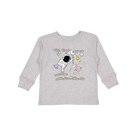 Inktastic My Nana Loves Me Boys or Girls Long Sleeve Toddler T-Shirt