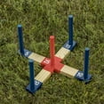 thumbnail image 6 of Triumph Compact and Portable Wood Ring Toss with 1 Wooden 5-Peg Target, 2 Red Rope Toss Rings and 2 Blue Rope Toss Rings, 6 of 6