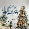 thumbnail image 5 of 1bag 3pcs Large Forest Deer Mountain Stencils 11.8×11.8inch Winter Theme Animal Painting Stencil Snowflake Bird Tree Drawing Spraying Templates with Paint Brush DIY Wall Art Furniture Canvas, 5 of 7