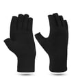 thumbnail image 1 of Relieve Hand Discomfort with 1pair Fingerless Compression Gloves,black, 1 of 7