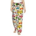 thumbnail image 2 of Goofa Transports with Animals Printed Soft Pajama Pants for Women, Wide Leg Comfy Casual Lounge Yoga Pants-Large, 2 of 9