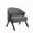 Gray, variant on Black Teddy Fabric Accent Chair, Low Profile Lounge Seat with Wood Frame, 25.99x27.95x30.71 Inch