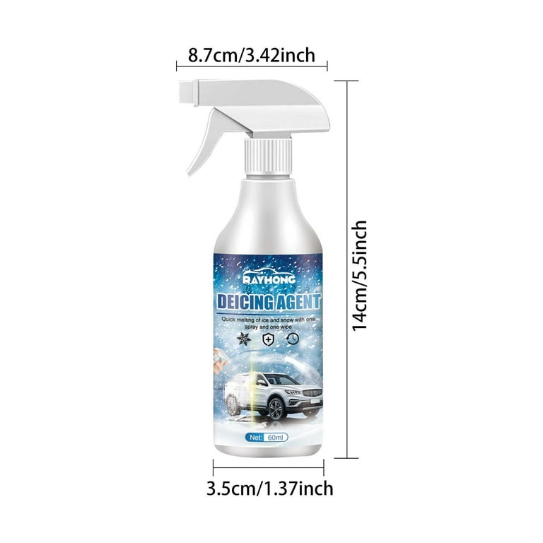 De-Icer Spray 500ml Car Windshield De-Icer Snow Melting Defrost Spray  De-icer Windshield Trigger Spray Car Glass Deicer Ice