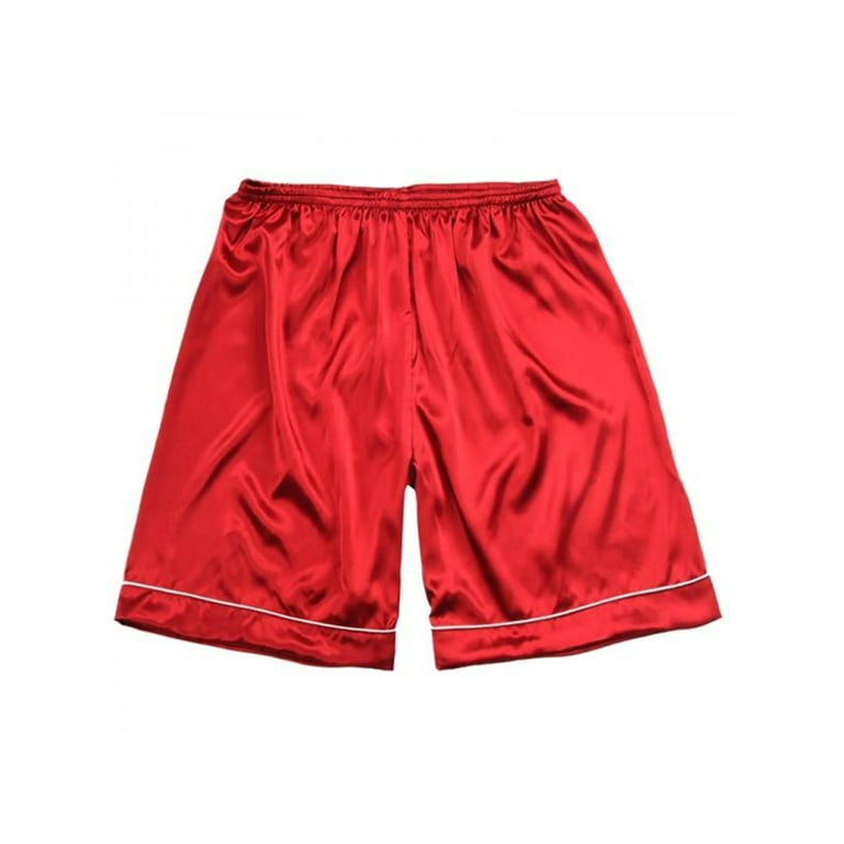 TOPWONER Mens Satin Boxer Shorts Silk Pajamas Bottom Sleepwear Underwear  Sleep Shorts