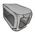 thumbnail image 2 of Foldable Pet Carrier for Cats & Medium Dogs, Soft Sided Collapsible Dog Crate – Portable Travel Kennel with Mesh Windows, Indoor/Outdoor Pet Tent by IHXORA, Gray_36.22" x 20.47" x 20.47", 2 of 6