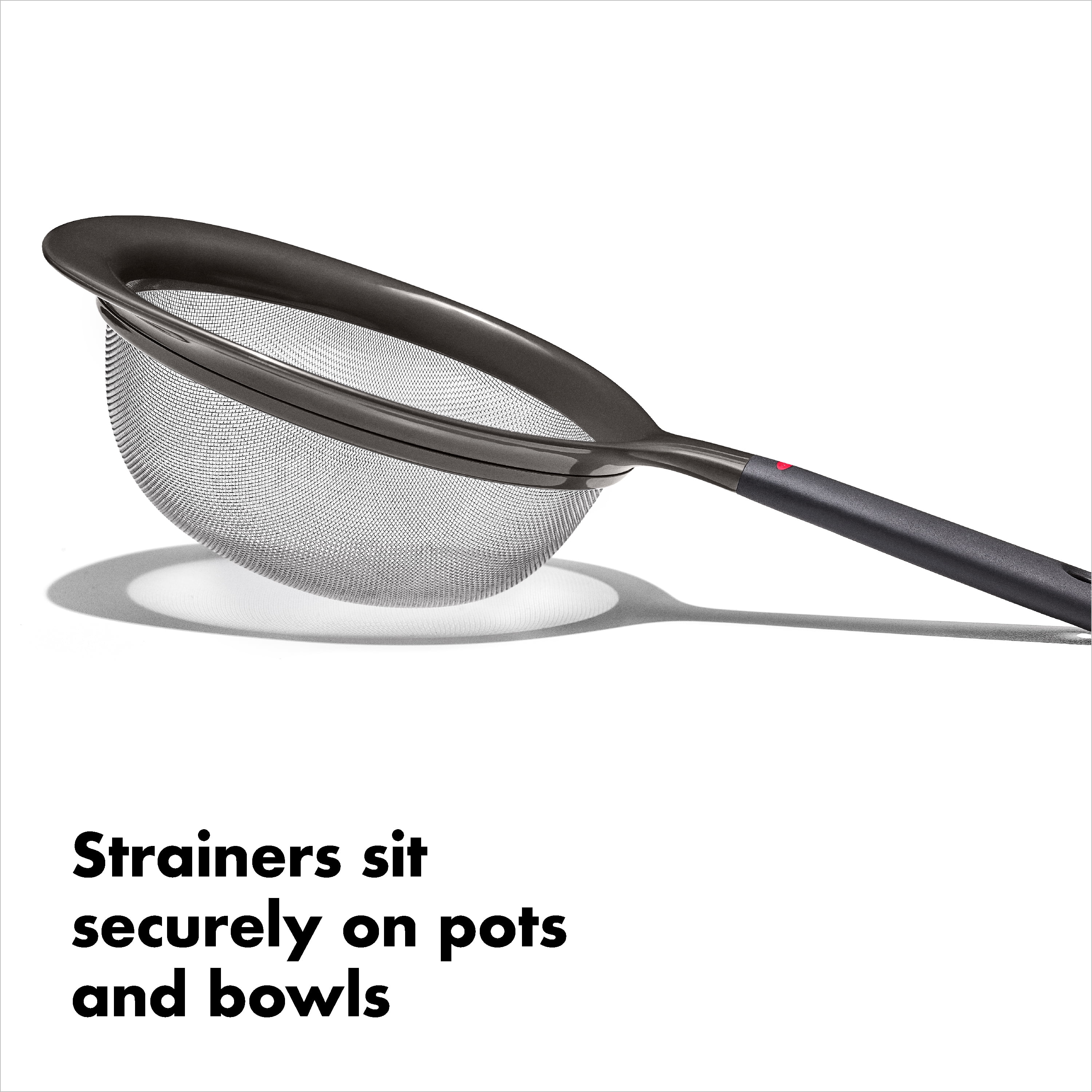 Oxo 38991 8 In. W X 15 In. L Silver Stainless Steel Strainer - To