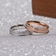 thumbnail image 3 of Anillo Esmerilado De Oro Rosa Chapado En Titanio De 18 Quilates | Simple Versátil Pequeño Liso Para Dedo Índice Diseño De Nicho Estilo Fresco, 3 of 4