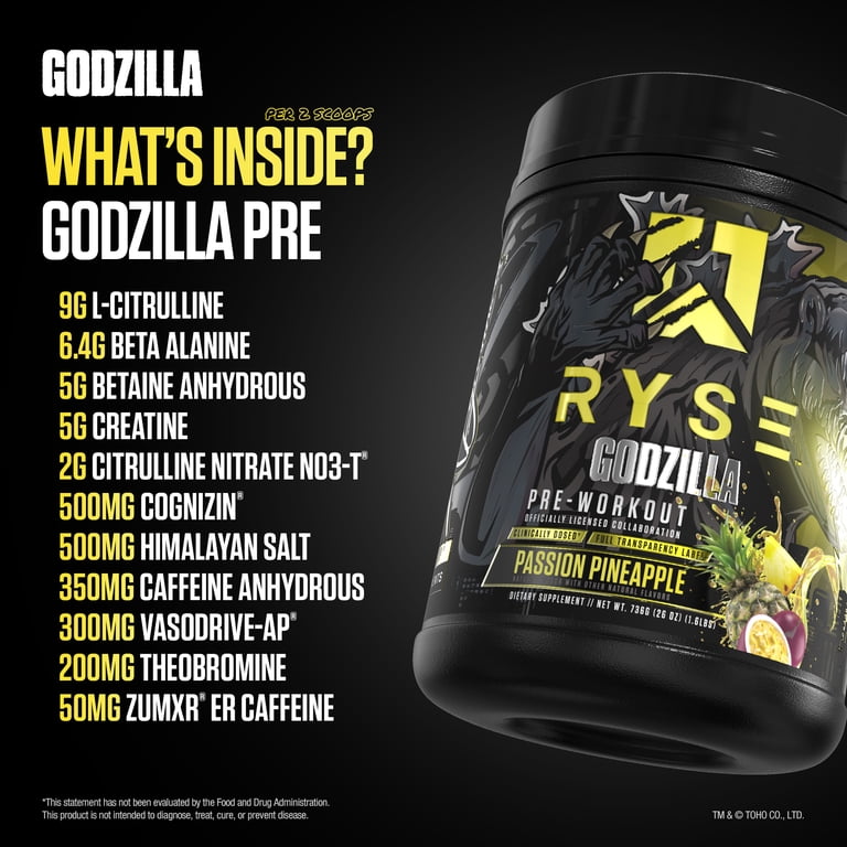 RYSE Godzilla X Noel Deyzel Pre Workout Powder - Passion Pineapple
