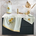 thumbnail image 2 of Linum Home Textiles 100% Turkish Cotton Girasol 3PC Embellished Towel Set, Light Blue, 2 of 6