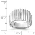 thumbnail image 2 of Sterling Silver Rhodium-plated Polished Ridged Ring QR6073, 2 of 2