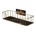 thumbnail image 2 of Bandejas de baño montadas en la pared Sin perforación Gel de ducha Soporte para champú Organizador de carrito de ducha Estante de almacenamiento de Oro negro pequeño Soledad Estante de baño, 2 of 8